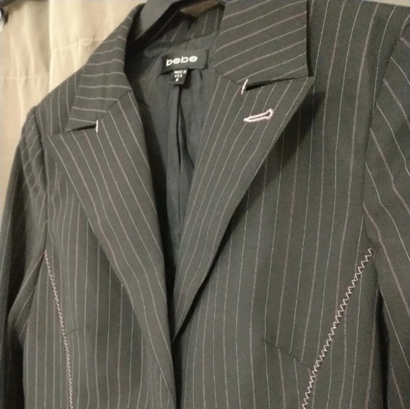 Bebe Black Sophisticated Career Blazer Sz 8 - Picture 4 of 5
